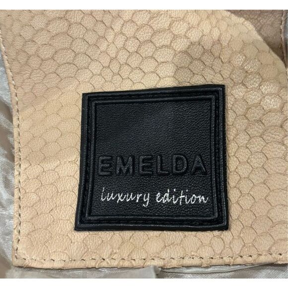 Emelda Luxury Edition Blush Pink Snakeskin Leather Jacket Size 40/4 - Picture 3 of 4